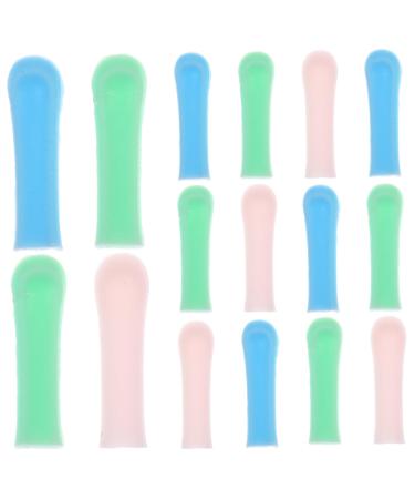 Yardenfun 15pcs Visual Ear Wax Removal Sleeves Reusable Ear Cleaner Covers Blue Green Pink for Soft for