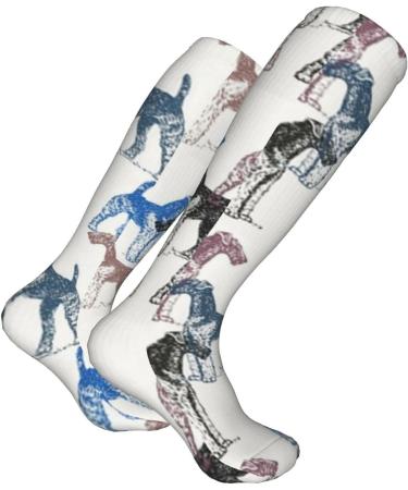 Airedale Terriers Compression Socks for Women & Men | 15-20 mmHg Circulation Support for Running & Cycling - Shop Internationally! - Buy Online on GoSupps.com