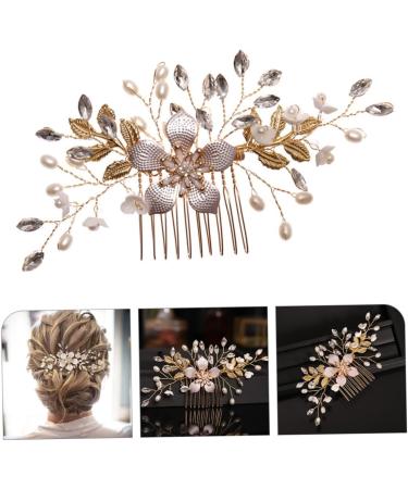 Healeved Pearl Hair Comb Wedding Bridal Hair Comb Hair Accessories for Bride Rattan Circle Mirror Rhinestone Hair Accessories Bridal Headpiece Bride Tiara Bride Wedding Styling Hair Metal - Buy Online on GoSupps.com