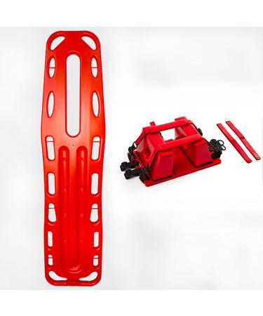 Portable emergency bare plastic lifestyle First aid back board spine-streak-real realmobilization with a head bed and spider belts