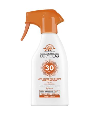 Dermolab Sun milk spray for face and body SPF 30 water resistant 250 ml