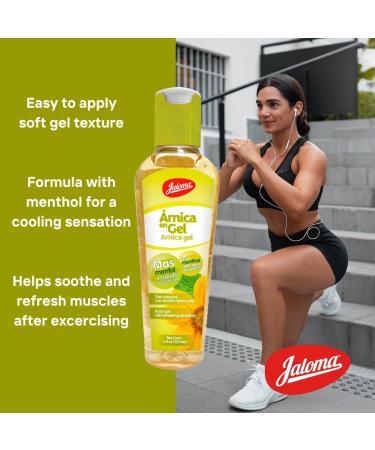 Jaloma Arnica Gel with Menthol Cooling Topical Gel to Soothe Muscle and Joint Discomfort 2 Pack of 4 Fl Oz Each Bottle - Buy Online on GoSupps.com