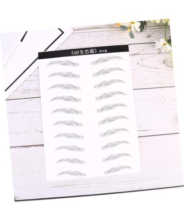 POPETPOP 6 Sheets Pairs Black Stickers Ladies Makeup Brow Tattoos Eyebrow Stickers Tool Disposable Miss - Buy Online on GoSupps.com