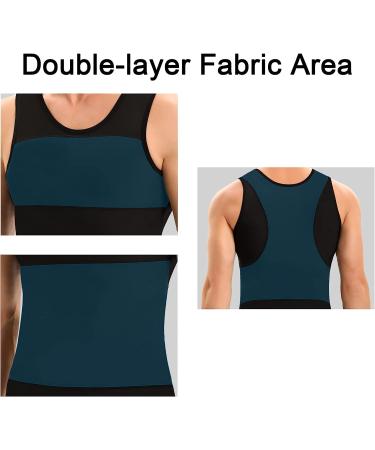 Men's Gynecomastia Compression Shirt - Slimming Body Shaper Tank Top | Tummy Control Undershirt - Black | X-Large - Buy Online on GoSupps.com