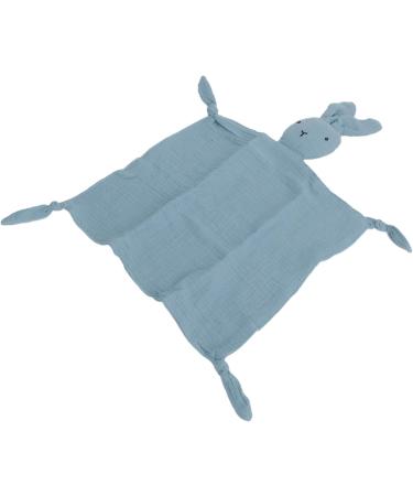 Bunny Lovey Blanket - Teething Relief Double Layer Cotton Muslin Security Blanket in Blue | Shop Internationally - Buy Online on GoSupps.com