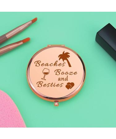 Girls Weekend Beach Lover Compact Makeup Mirror - Travel & Bachelorette Party Gift - Buy Online on GoSupps.com