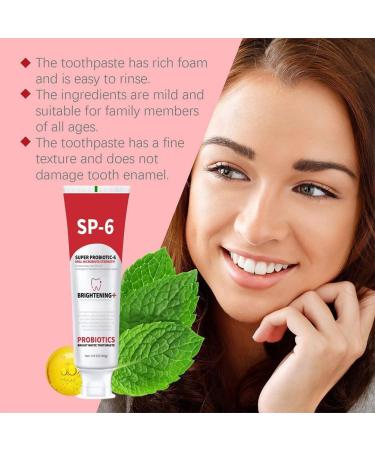 3 PCS SP 6 Toothpaste Fluoride Free Toothpaste Fresh Breath Stain Removing Deep Cleaning Care Teeth Health Strengthens Tooth Enamel for Sensitive Teeth Ideal for Daily Use 4.9 OZ 3pcs (140g Flip-top) - Buy Online on GoSupps.com