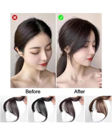 Bangs Hair Clip Eight Character Bangs Wig Air Bangs Hairline Natural Forehead Invisible Simulation Bangs Wig Piece Bangs Extension False Tassels Bangs Clip in Hair(Color:Light Brown) - Buy Online on GoSupps.com