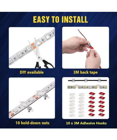 Vbakor 12V Pontoon LED Strip Lights 5M/16.4FT Waterproof Marine Boat Interior Deck Light - Red Color with Extension Cable - Buy Online on GoSupps.com