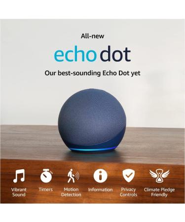 Echo Dot (5th Gen) Deep Sea Blue Bundle with Amazon Basics Smart Color Bulb - Buy Online on GoSupps.com
