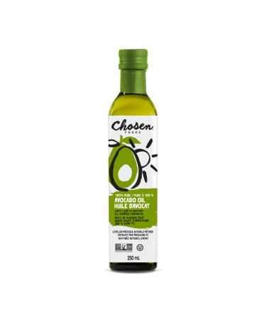 Chosen Foods 100% Pure Avocado Oil Non-GMO High-Heat All Purpose Oil 250ml Avocado Oil 250 ml (Pack of 1)