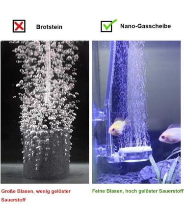Boxtech Aquarium Air Stone Kit - Nano Bubble Stone with Control Valve | Super-Quiet High Diffuser for Aquariums & Hydroponics (35mm) - Enhance Dissolved Oxygen & Create Tiny Bubbles - Buy Online on GoSupps.com