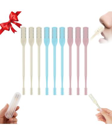 2-in-1 Nasal Hair Cutter 2024 New Double Sided Nose Hair Knife Nostril Hair Remover Tool Portable Manual 360 Rotating Nose Hair Trimmer with Ear Picker Nostril Hair Remover Tool for Men Women(3 Set)