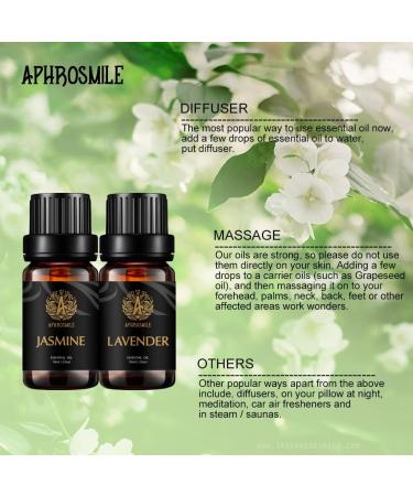 Therapeutic-Grade Aromatherapy Essential Oils Set Jasmine Lavender Essential Oils Set 100% Pure Aromatherapy Essential Oils Kit for Diffuser Massage Humidifier 2x10ml - Buy Online on GoSupps.com