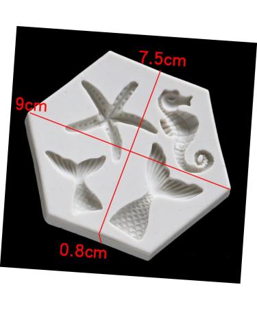 OUNONA 2pcs Mold Ocean Decor Mermaid Cake Decorations Mermaid Silicone Polymer Clay Silicone Sweet Mould De para Gelatinas Chocolate Making Soap Liquid Silicone Household Silica Gel 9X7.5X0.8CM Grey - Buy Online on GoSupps.com