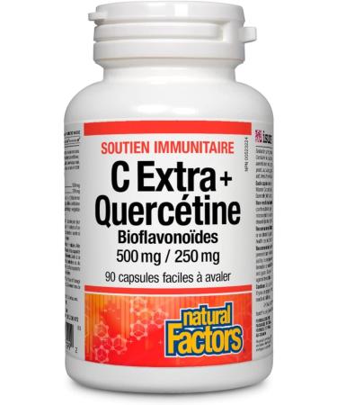 Natural Factors - Vitamin C Extra 500 mg with Quercetin 250 mg 90 Capsules - Buy Online on GoSupps.com