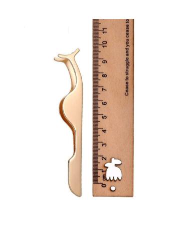 False Eyelashes Applicator Tool - Golden Eyelash Extension Tweezers Nipper - Buy Online on GoSupps.com