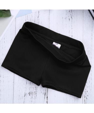 iiniim Girls Stretch Cotton Gymnastics Ballet Dance Shorts Black 12 - Active Workout Sports Yoga Cycling Running Shorts - Buy Online on GoSupps.com