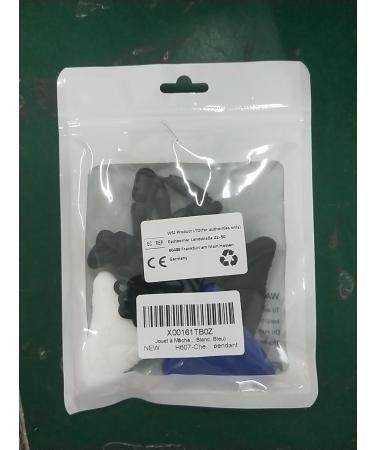 3-Piece Shark Tooth Chewing Necklace Set for Kids | Organic Silicone Autism Sensory Bite Ring Toys (Black White Blue) - Buy Online on GoSupps.com