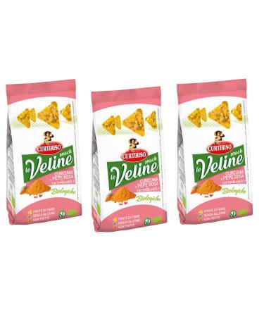 Italian Gourmet ER Curtiriso Le Veline Snack Turmeric and Pepper Pink Scrokkinati Organic Organic Snack met kurkuma en roze pepper 80 g