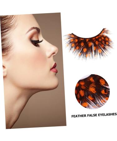 2 Pairs False Eyelashes Fake Eyelashe Spotted False Eyelashes False Eye Lashes Orange Party Lashes Costume Lashes Nativity Costumes Synthetic Eye Lashes Halloween Extend 5x3cm Orange - Buy Online on GoSupps.com