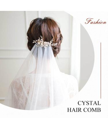 Catery Crystal Bride Wedding Hair Comb - Silver Bridal Side Combs for Women and Girls - Buy Online on GoSupps.com