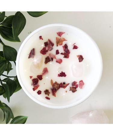 60th Birthday Candle - Perfect 60th Birthday Gift | Soya Candle with Rose Quartz & Rose Petals - Buy Online on GoSupps.com