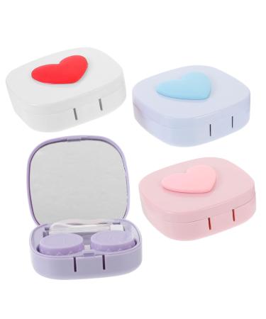 Homsfou 4 sentences Contact lens container Tool for removing contact lenses contact lens box set Small contact lens holder Transport box for contact lenses pp travel square.