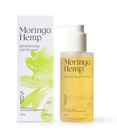 Gel Face Cleanser Moringa Hemp Hydrating pH Balancing and Nourishing 200ml