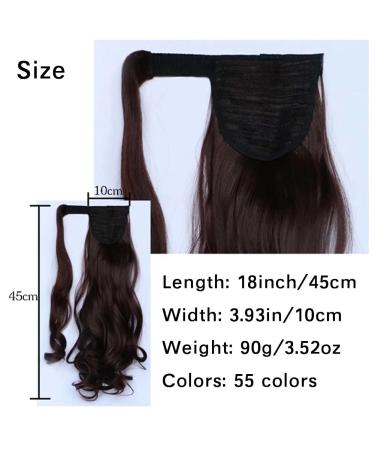 Iluu Long Curly Corrugated Ponytail Extension - Synthetic Clip-In #8 Chocolate Brown (45.7 cm 100 g) - International Shipping Available - Buy Online on GoSupps.com
