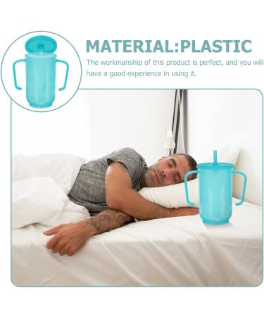 DOITOOL Adult Sippy Cup with Straw | Spill Proof Elderly Care Cup (Blue) - Buy Online on GoSupps.com