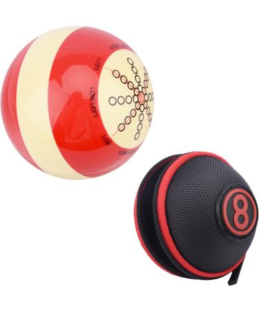 Billiards Cue Ball Training Artifact with Storage Bag - Portable Practice Assist Accessory for American Pool - Standard Lines and Dots - Size Ball + Bag - Buy Online on GoSupps.com