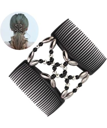 Beads Hair Combs Magic Stretchy Double Comb Hair Clips Elastic Hairpins Accessories Beads Hair Comb - Buy Online on GoSupps.com