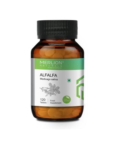 Merlion Naturals Alfalfa Tablets Medicago Sativa All Natural Pure Herbs 500mg x 120 Tablets