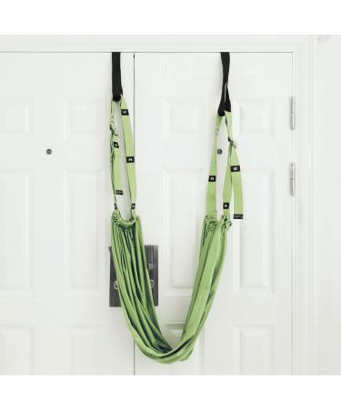 Alomejor Waist-Back-Leg Stretch Belt | Yoga Fitness Band with Door Anchors for Aerial Ballet & Dance | Free Size Light Green - Buy Online on GoSupps.com