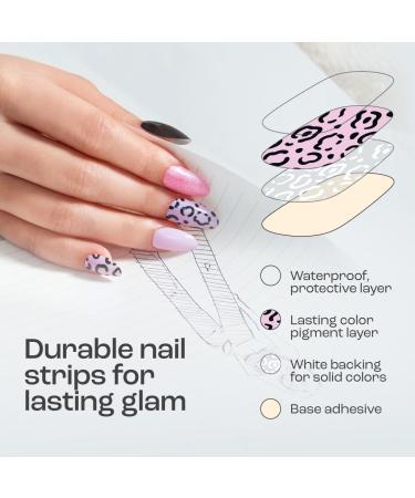 Gya Labs Animal Print Nail Stickers - Long Lasting Gel Nail Strips (20 pcs) - Buy Online on GoSupps.com