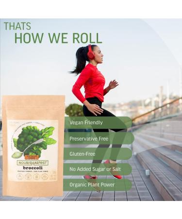 Nourisharvest Australian Broccoli Vegetable Powder - Vitamin C & A Rich Nutrient-Boosted Food Enhancer for Smoothies Sauces & Bakes - 100% Pure No Added Sugar/Salt Fiber Fortified - Buy Online on GoSupps.com
