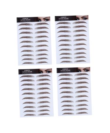 4pcs Eyebrow Stickers Waterproof Sticker Eyebrow Transfers Stickers Eyebrow Stencils Eyebrow Shape