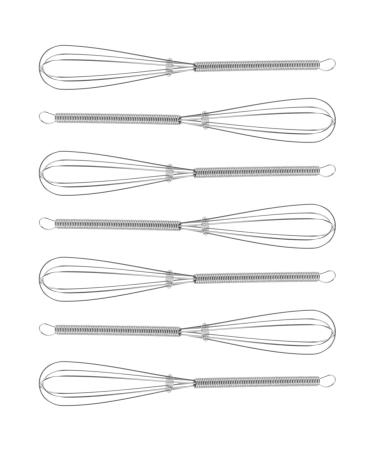ABOOFAN 7 pi ces Lot de Mini Fouets Acier Inoxydable pour M lange de Teinture Capillaire Outil Coiffure Professionnel et Batteur Manuel Polyvalent pour Salon et Usage Priv