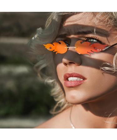 Tagace Retro-Punk Flame Sunglasses Set | 2 Pairs + Cases for Beach & Outdoor Adventures - Buy Online on GoSupps.com