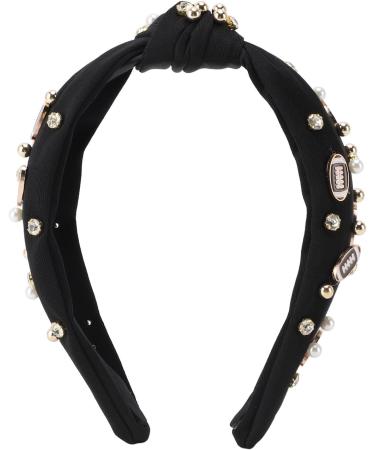 Valentine's Day Headband Durable Top Knot Hairband Wide Application for Wedding (Black) - Buy Online on GoSupps.com