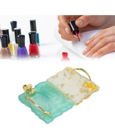  SyangKaitian Nail polish mixing palette - Color mixing tray - Gold rim - Resin nail holder - Resin nail art palette - Makeup tray - Boa - Buy Online on GoSupps.com