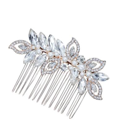 Ipetboom 1pc Bridesmaid Hair Accessories Rhinestone Headpiece Womens Hair Clips Womens Barrettes for Hair Flower Girl Hair Accessory Hair Accessories for Women Bridal Rhinestones Hair Comb