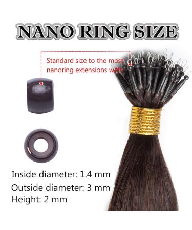 SEGO 100pcs Dark Brown Nanorings with Silicone Inserts | Hair Extensions & Microring Hairpieces - Buy Online on GoSupps.com