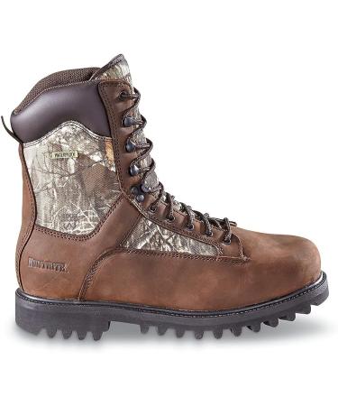 Huntrite Men's Insulated Waterproof Hunting Boots - 1200g, Brown, Size 13, Realtree Edge - Buy Online on GoSupps.com