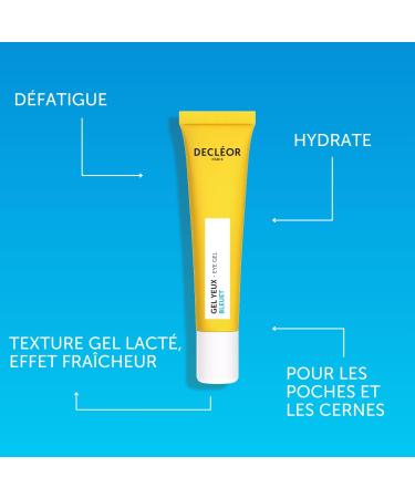 Decl or Gel Contour des Yeux au Bleuet 15ml Gel Frais D congestionnant aux Eaux Florales de Bleuet Caf ine et Acide Hyaluronique pour R duire Poches et Cernes - Buy Online on GoSupps.com
