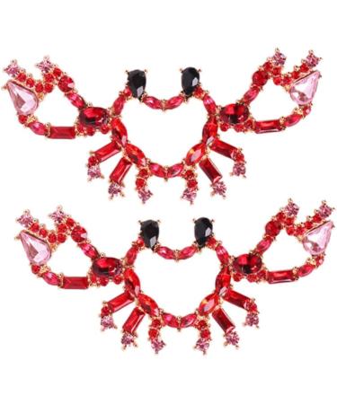 Zerodeko 2 Pairs Earrings for Women Orrous 925 Sterling Silver Earrings Women Jewelry Earrings Christmas Earrings Womens Earrings Post Earrings for Women Crystal Pendants Personality Miss - Buy Online on GoSupps.com