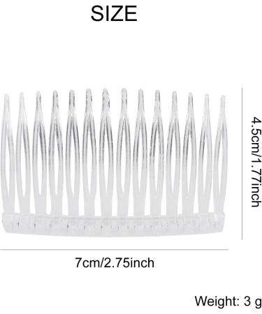20 Pack Transparent Small Plastic Side Combs & Hairpins - Perfect for Brides Weddings DIY Headgear & French Twist Updos - Buy Online on GoSupps.com