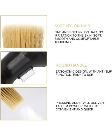 Barber Brush Neck Duster Hair Cutting Neck Duster Powder Duster Brush Soft Hair Neck Duster Hairdressing Powder Storage Styling Dust Cleaning Brush(Black) - Buy Online on GoSupps.com