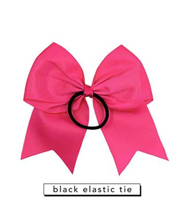 CEELGON 8 Large Pink Cheer Bows Ponytail Holders - Set of 12 | Grosgrain Ribbon Hair Ties for Teens, Women, Girls | Ideal for Cheerleaders and Sports - Buy Online on GoSupps.com